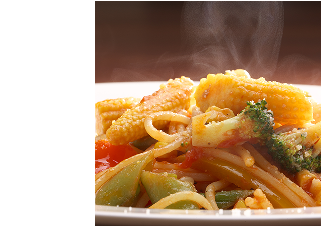 野菜たっぷり菜園風トマトソーススパゲッティ